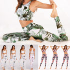Custom Athletic Apparel Drukowanie Floral Crop Top + Spodnie do jogi dostawca