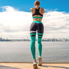 Sporty halowe Odzież do ćwiczeń Zestaw do jogi Legginsy W paski Patchwork Ćwiczenia Odzież dostawca
